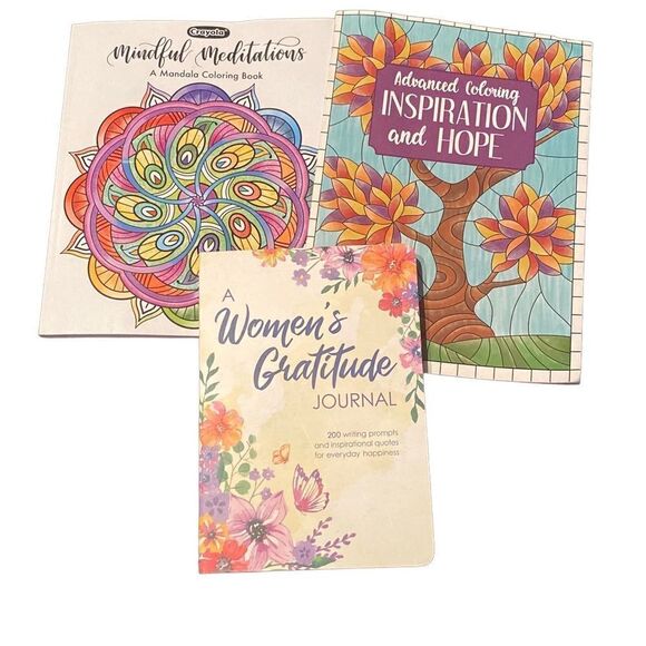 Women’s Adult Coloring Books & Gratitude Journal NEW - Picture 1 of 8